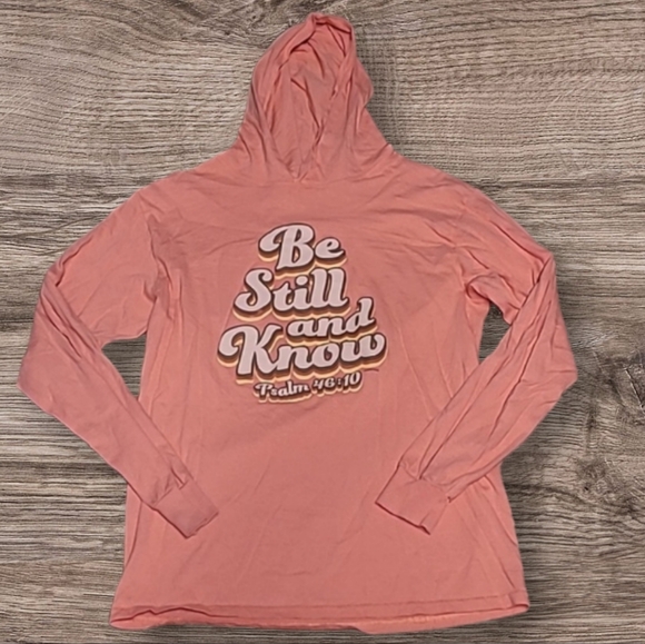 WOMEN'S BLESSED GIRL LONG SLEEVE HOODED SHIRT - Picture 1 of 6
